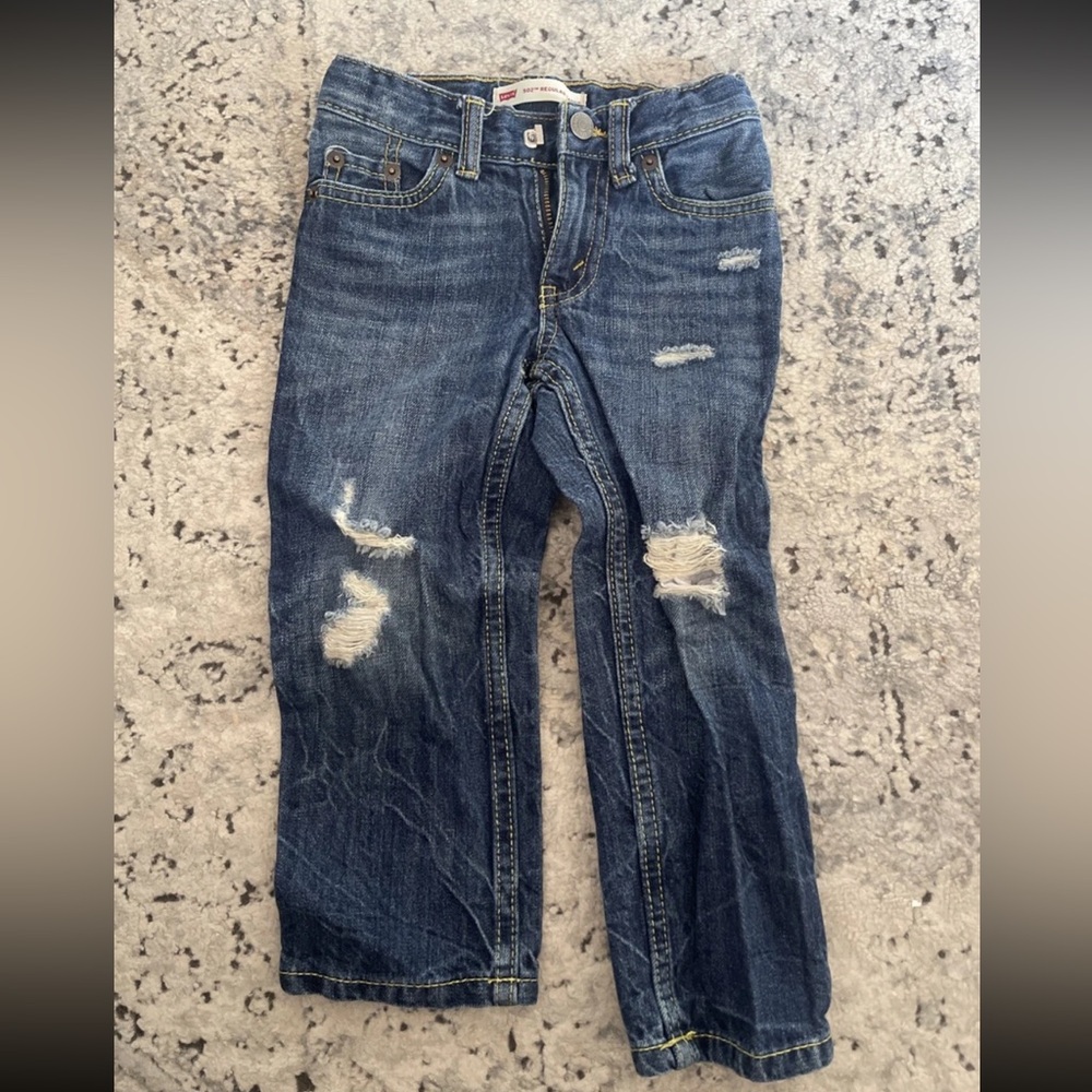 Levi's Dark Blue 502 Regular Taper Jeans